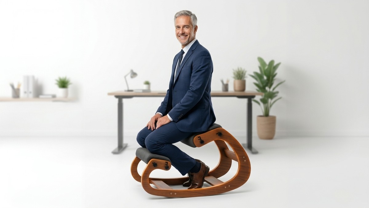 Person using a fidget device while working at a desk