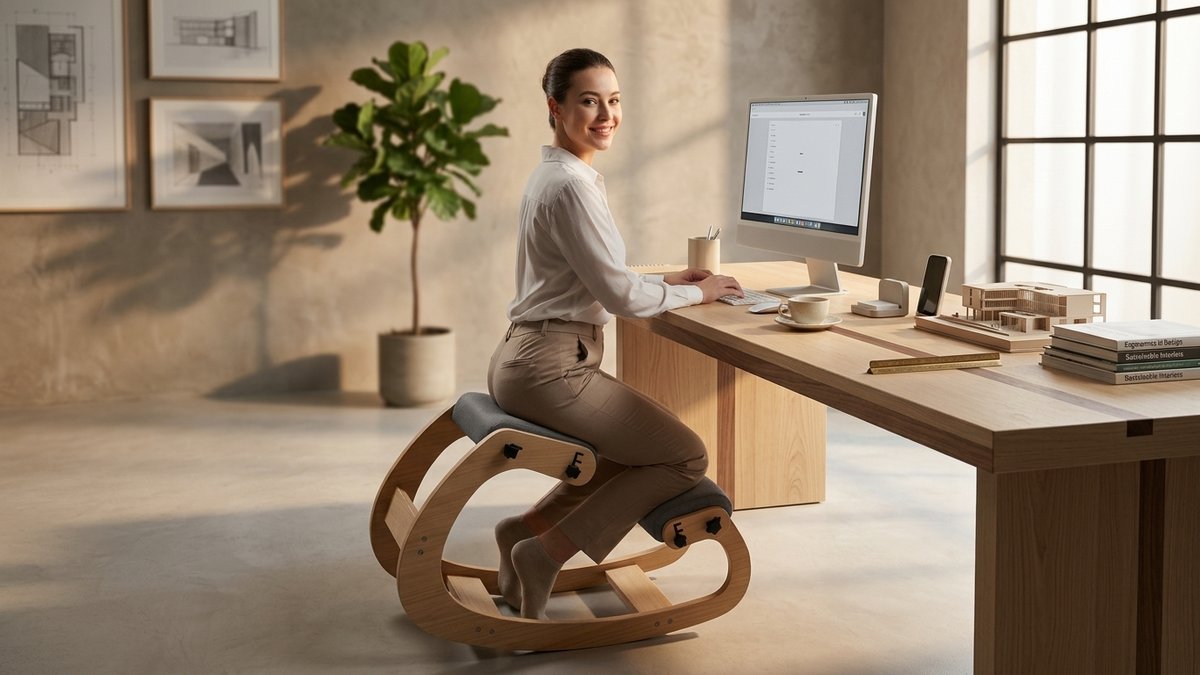 Man showing afternoon fatigue at standing desk, leaning on elbow with weight shifted to one leg in corporate office