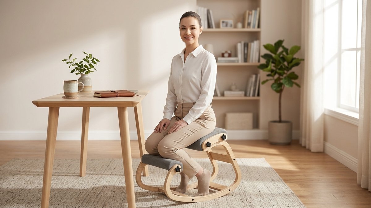 Three-panel infographic showing mechanisms of sitting-related back pain: disc compression, hip flexor shortening, and glute deactivation