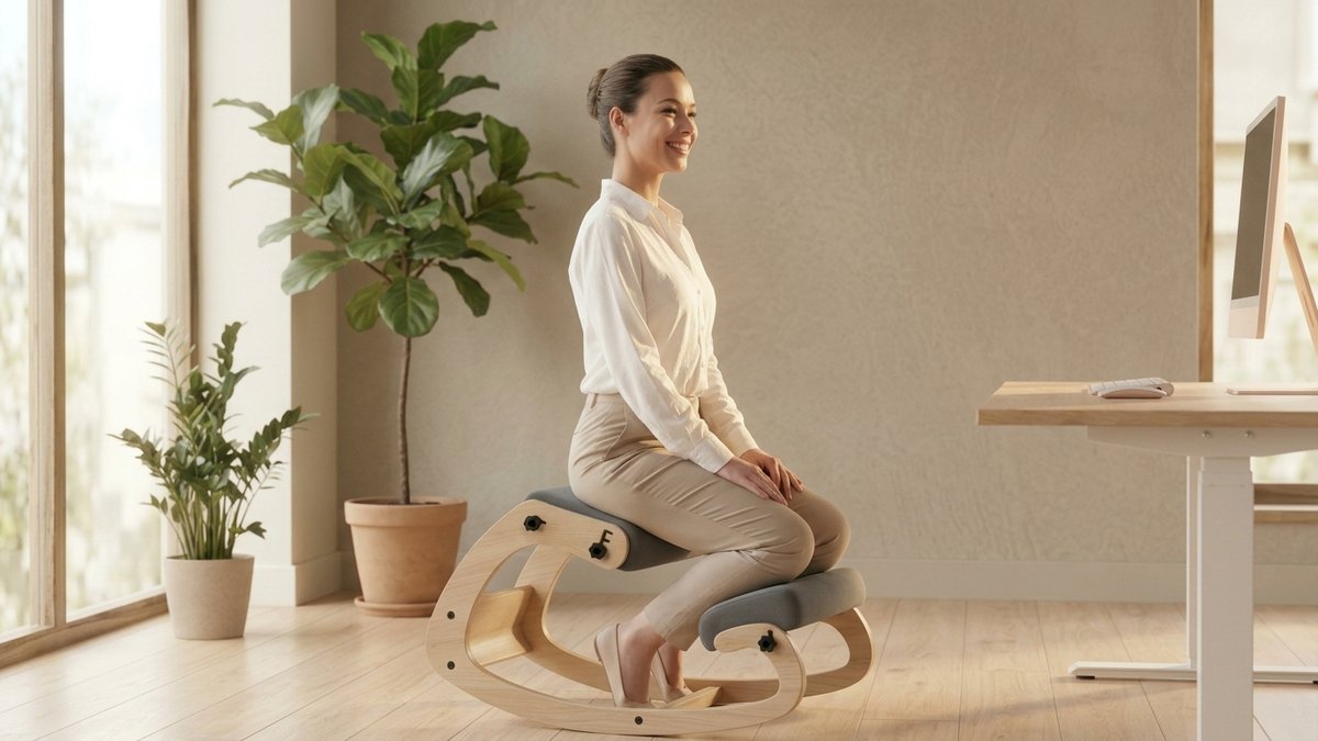 Three-step glute bridge exercise illustration showing starting position, lifted bridge, and muscle activation map for glutes and hamstrings