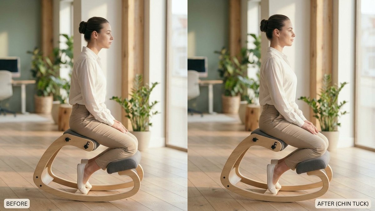 Correct keyboard and mouse position with elbows at 90 degrees