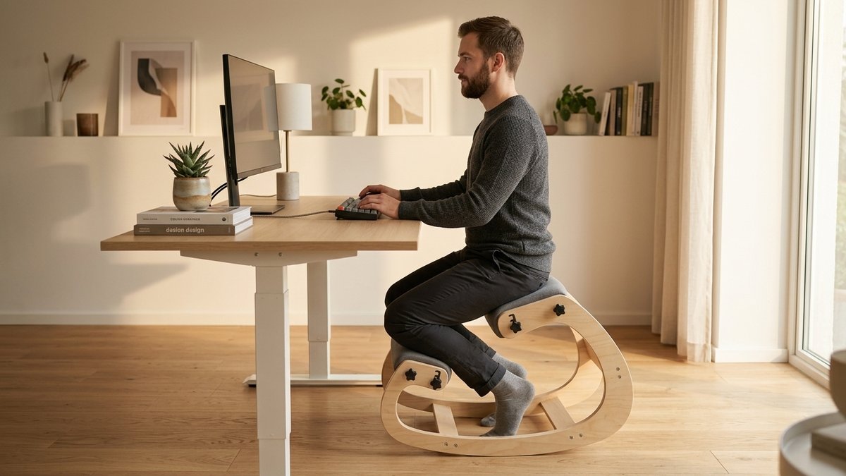 Complete budget home office setup with all recommended items labeled